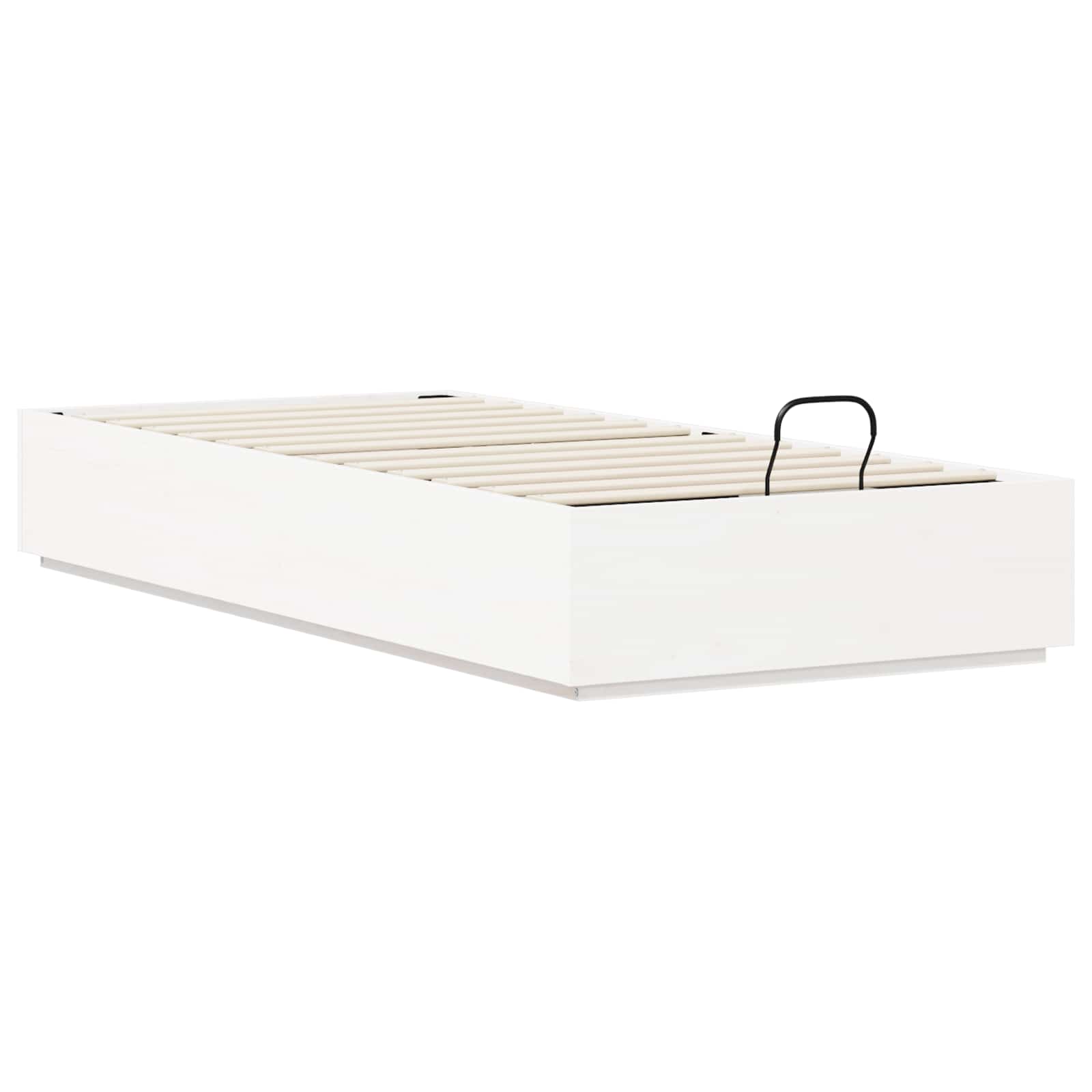 Ottoman Bettgestell Weiß 100 x 200 cm Massives Kiefernholz
