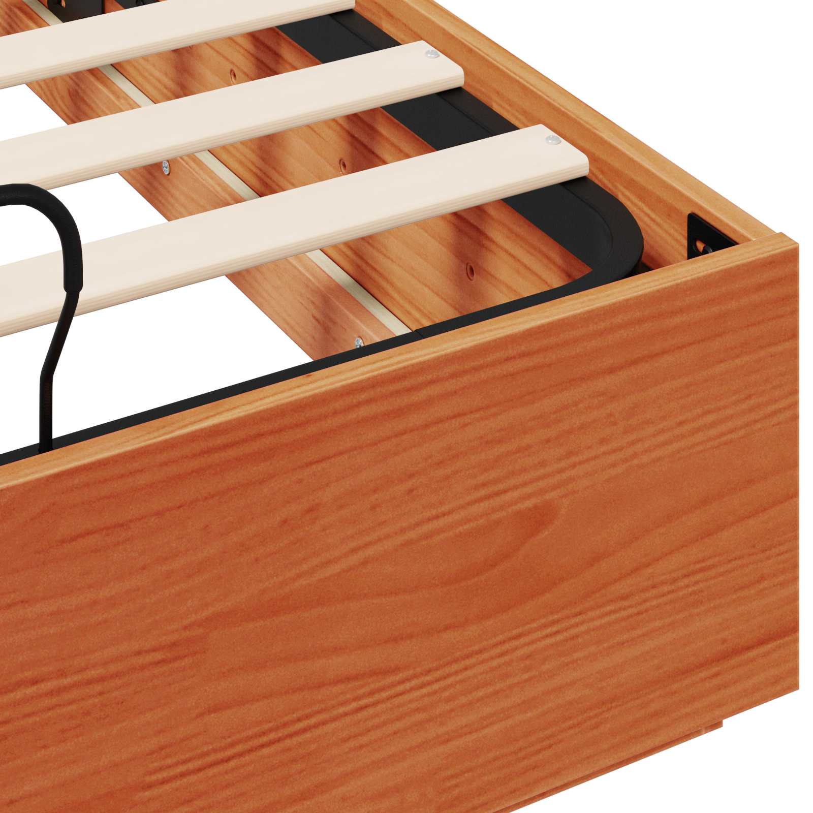 Ottoman Bettgestell Wachsbraun 120 x 190 cm