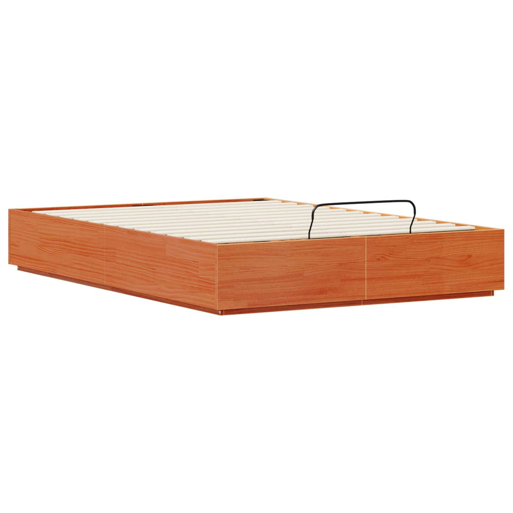 Ottoman Bettgestell Wachsbraun 135 x 190 cm