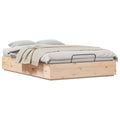 Ottoman Bettgestell Natur 140 x 200 cm Massives Kiefernholz