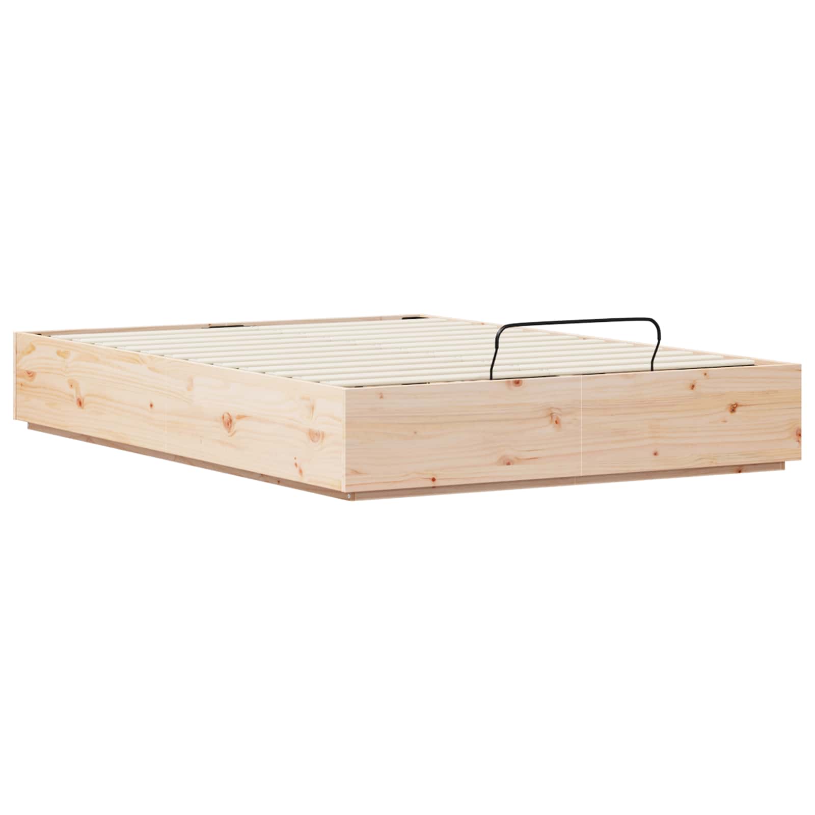 Ottoman Bettgestell Natur 160 x 200 cm Massives Kiefernholz