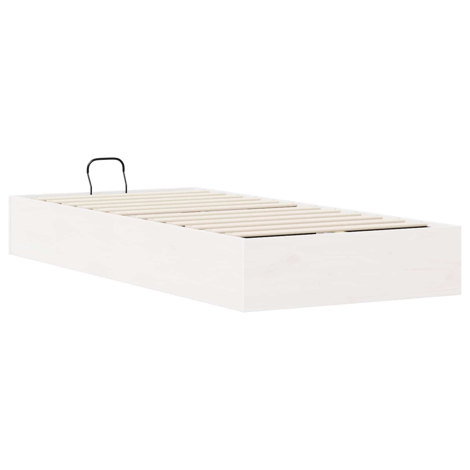 Ottoman Bettgestell mit Stauraum Weiß 75 x 190 cm