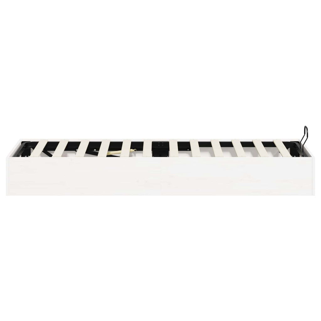 Ottoman Bettgestell mit Stauraum Weiß 80 x 200 cm