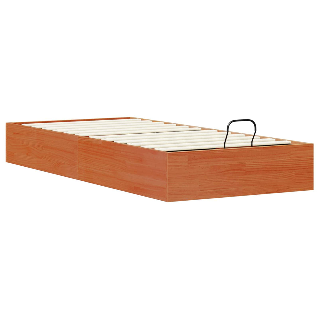 Ottoman Bettgestell mit Stauraum Wachsbraun 80 x 200 cm