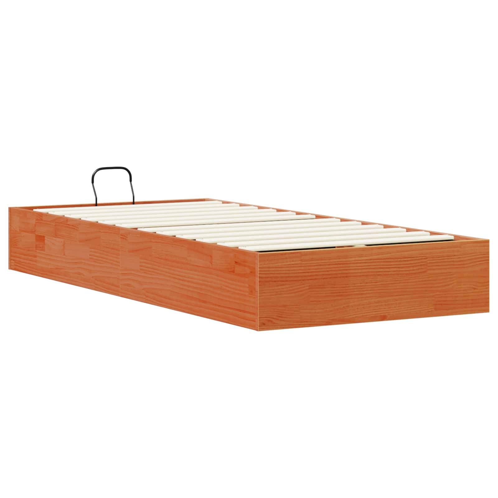 Ottoman Bettgestell mit Stauraum Wachsbraun 80 x 200 cm