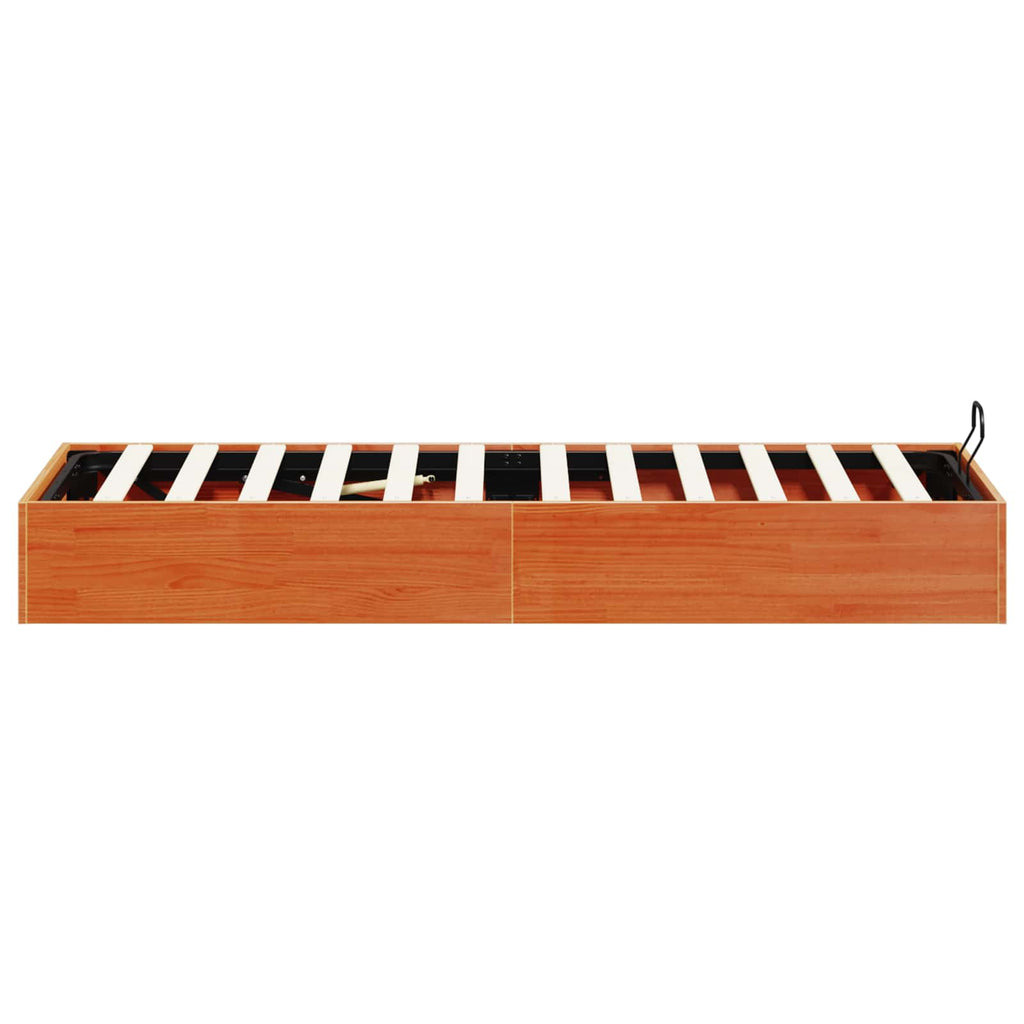 Ottoman Bettgestell mit Stauraum Wachsbraun 80 x 200 cm