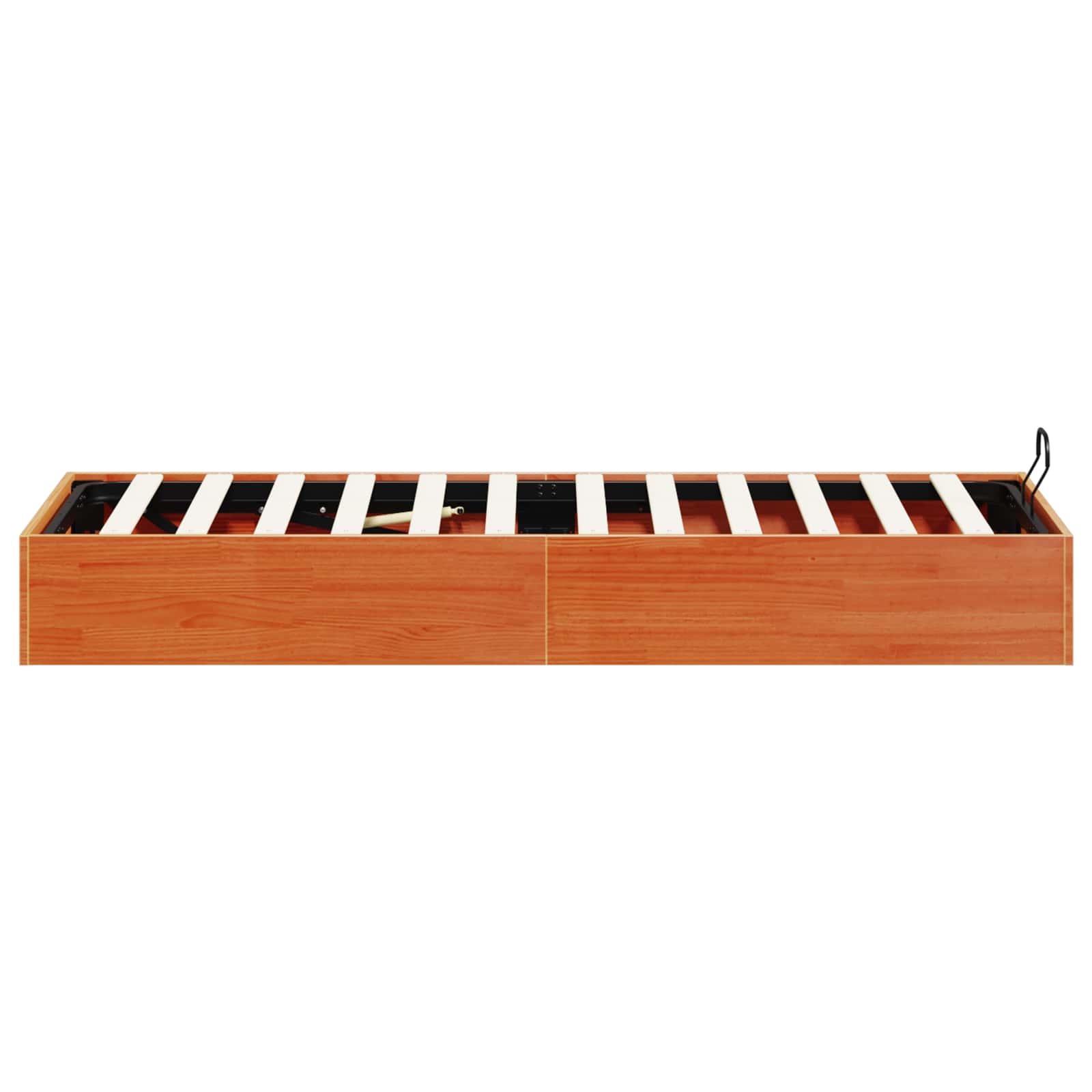 Ottoman Bettgestell mit Stauraum Wachsbraun 80 x 200 cm