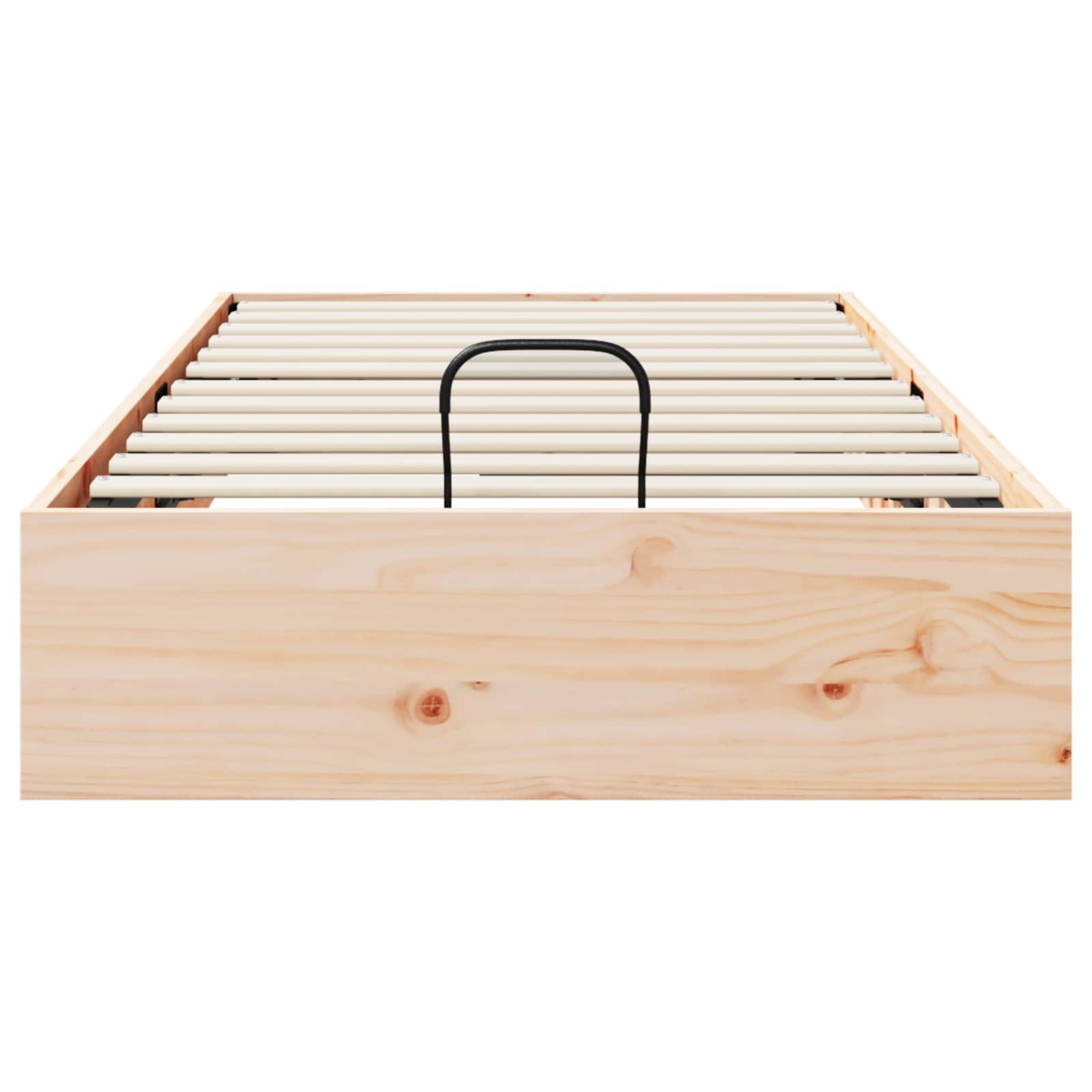 Ottoman Bettgestell mit Stauraum Natur 90 x 200 cm