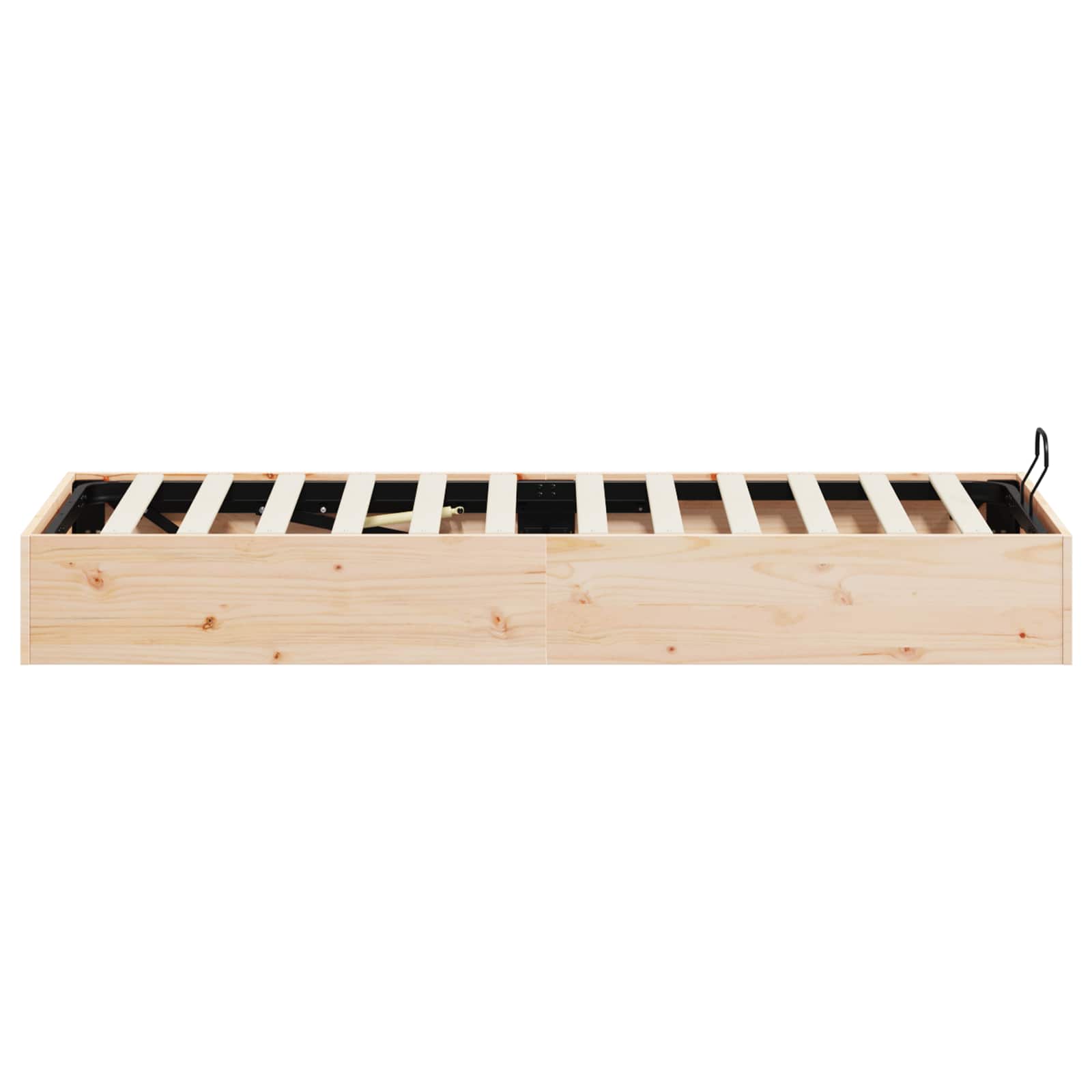 Ottoman Bettgestell mit Stauraum Natur 90 x 200 cm