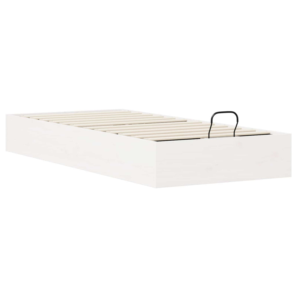 Ottoman Bettgestell mit Stauraum Weiß 90 x 200 cm