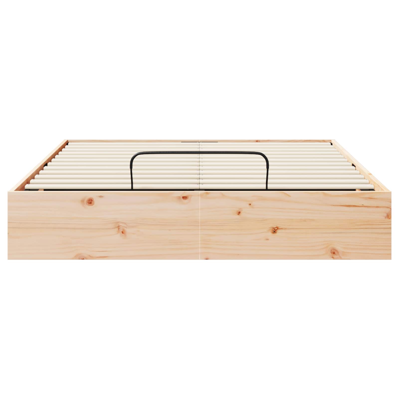 Ottoman Bettgestell mit Stauraum Natur 120 x 190 cm