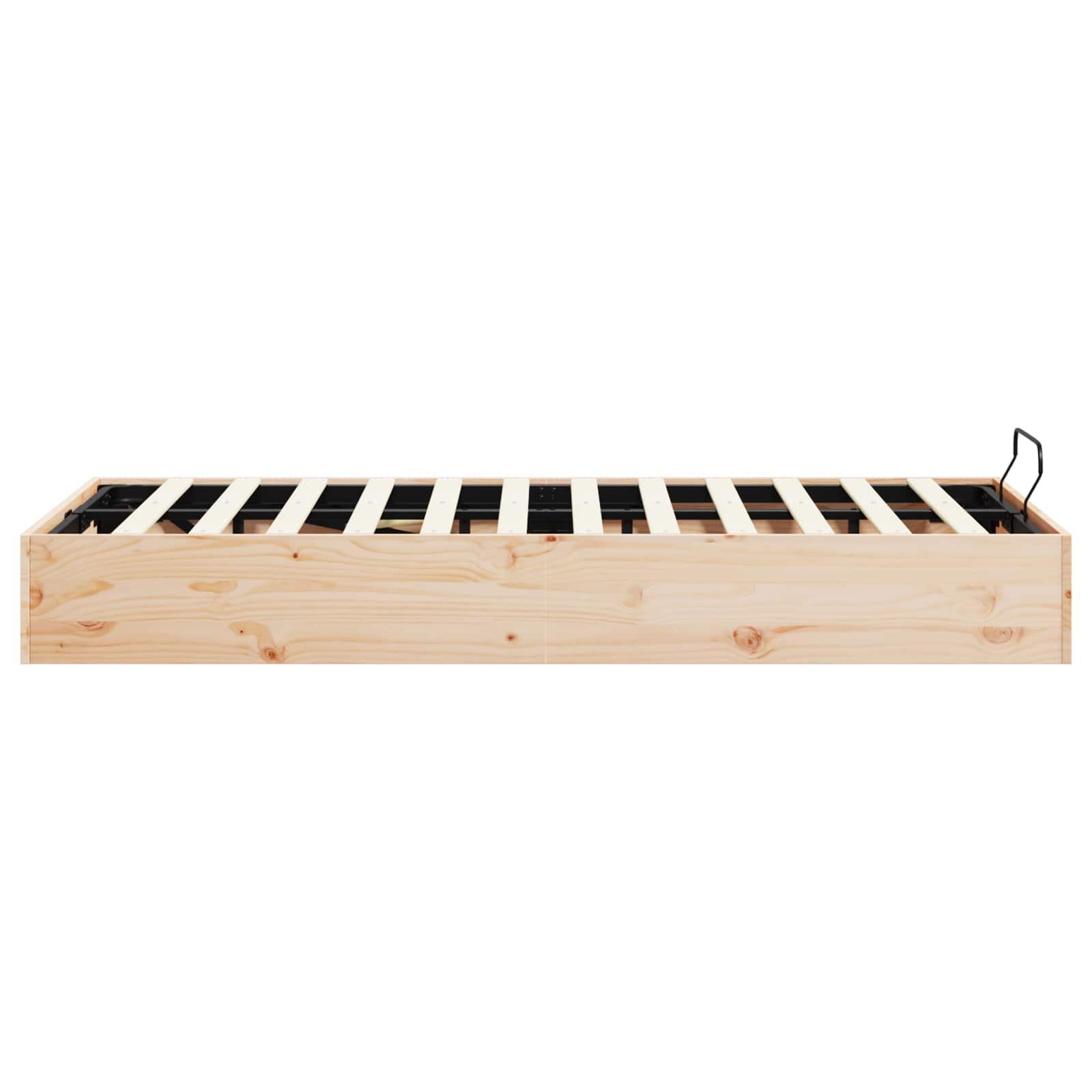 Ottoman Bettgestell mit Stauraum Natur 120 x 190 cm