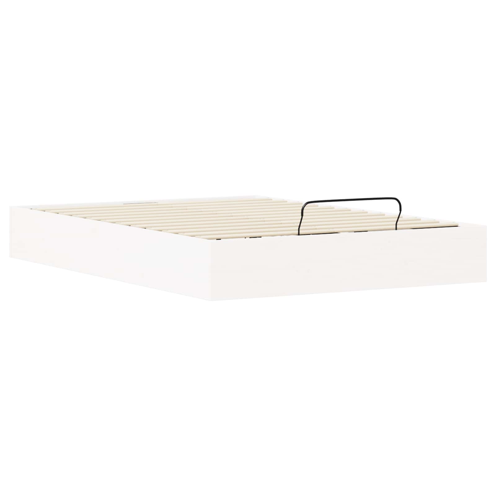 Ottoman Bettgestell mit Stauraum Weiß 120 x 190 cm