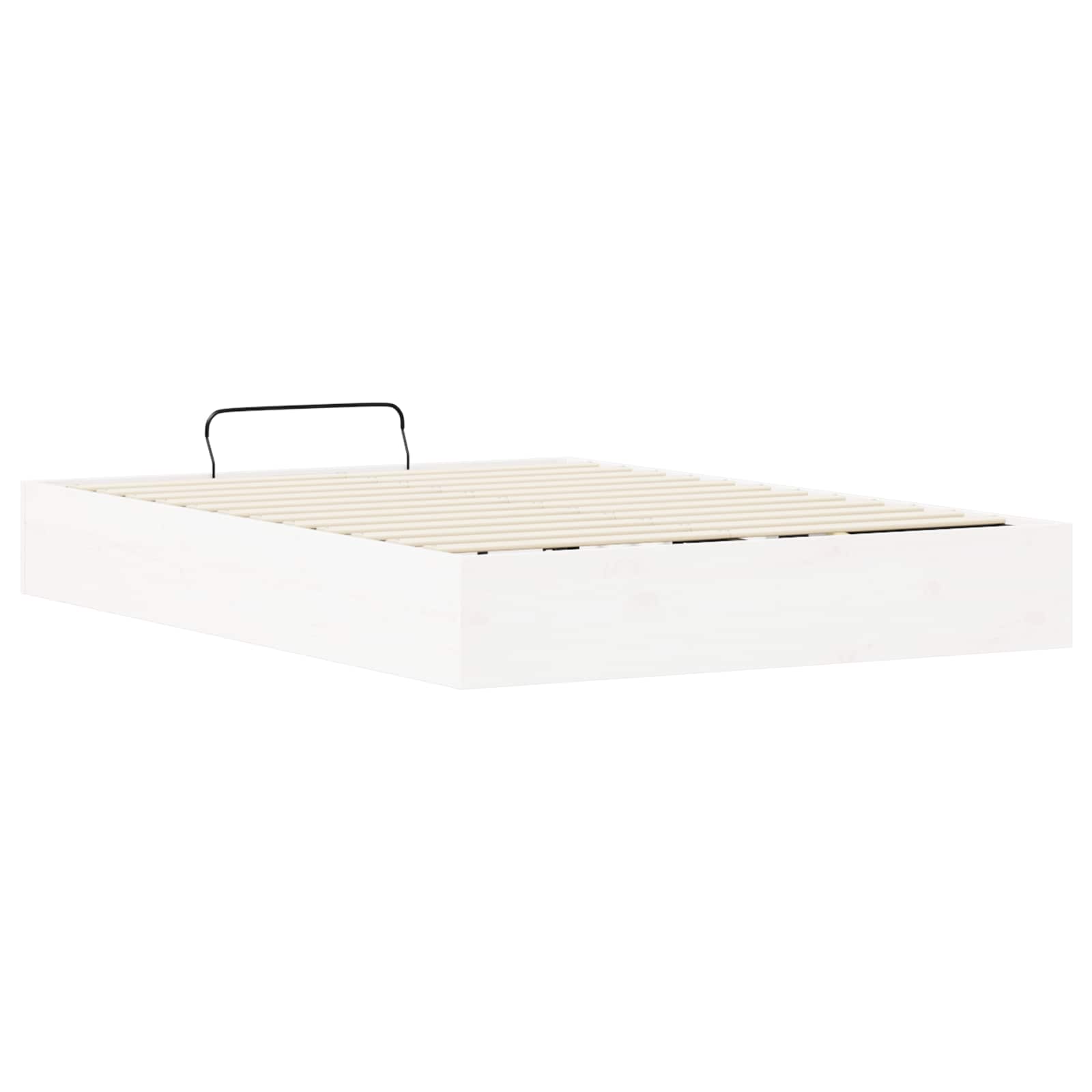 Ottoman Bettgestell mit Stauraum Weiß 120 x 190 cm