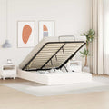 Ottoman Bettgestell mit Stauraum Weiß 135 x 190 cm