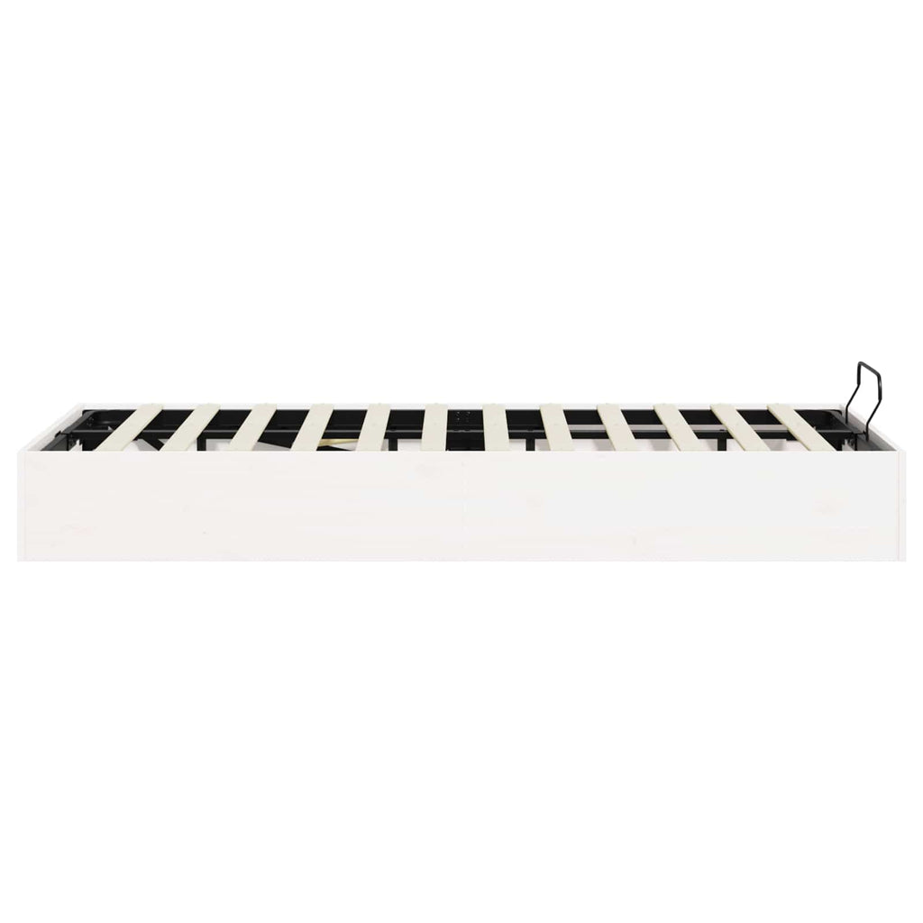 Ottoman Bettgestell mit Stauraum Weiß 140 x 190 cm