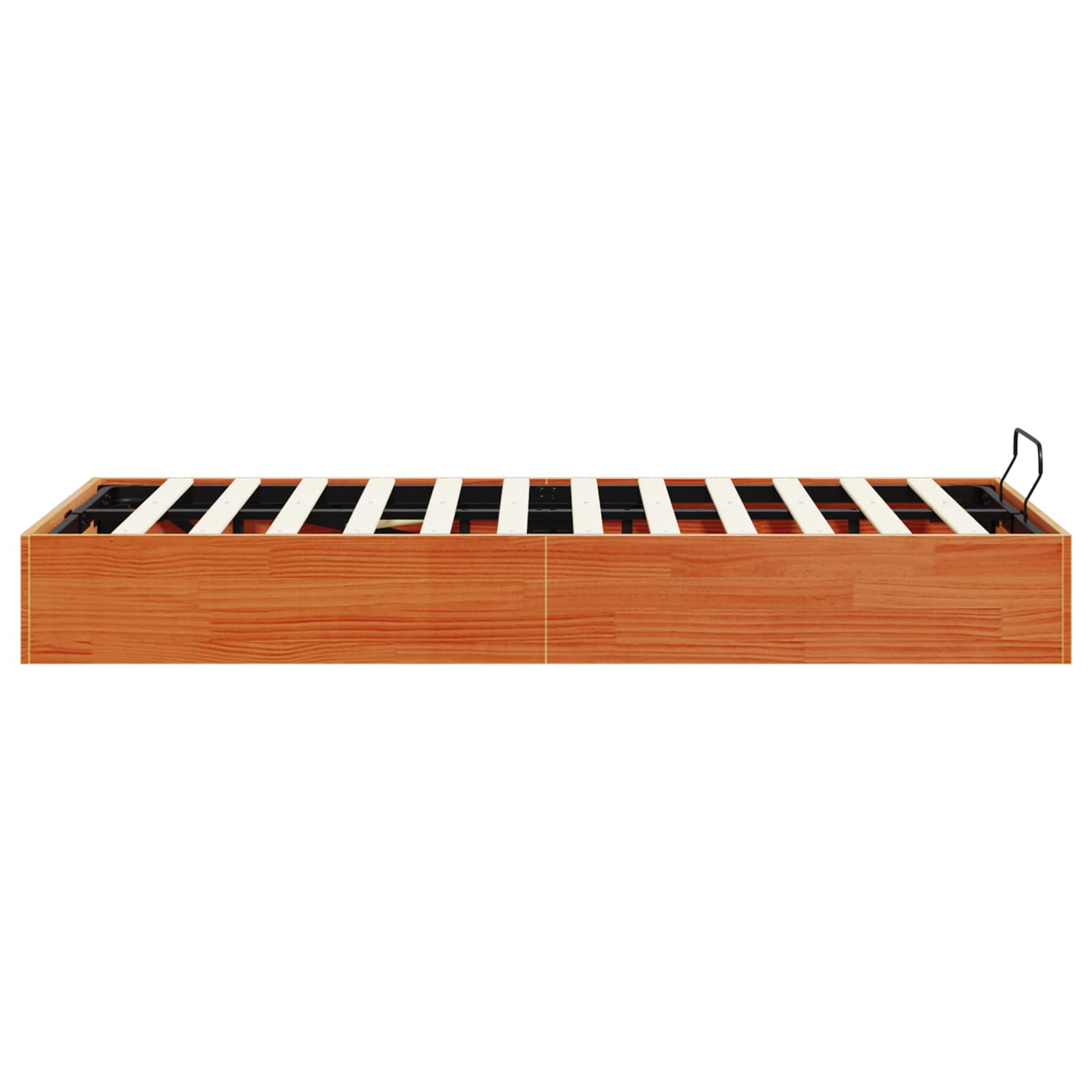 Ottoman Bettgestell mit Stauraum Wachsbraun 150 x 200 cm