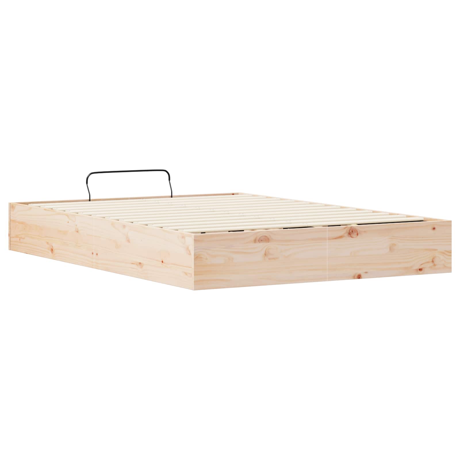 Ottoman Bettgestell mit Stauraum Natur 160 x 200 cm