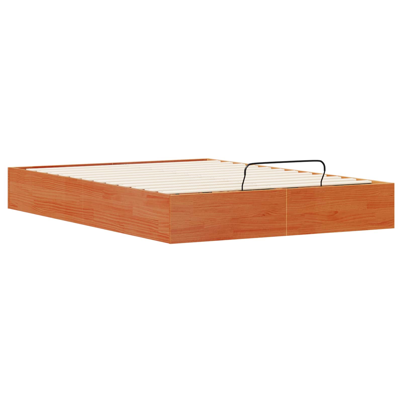 Ottoman Bettgestell mit Stauraum Wachsbraun 160 x 200 cm