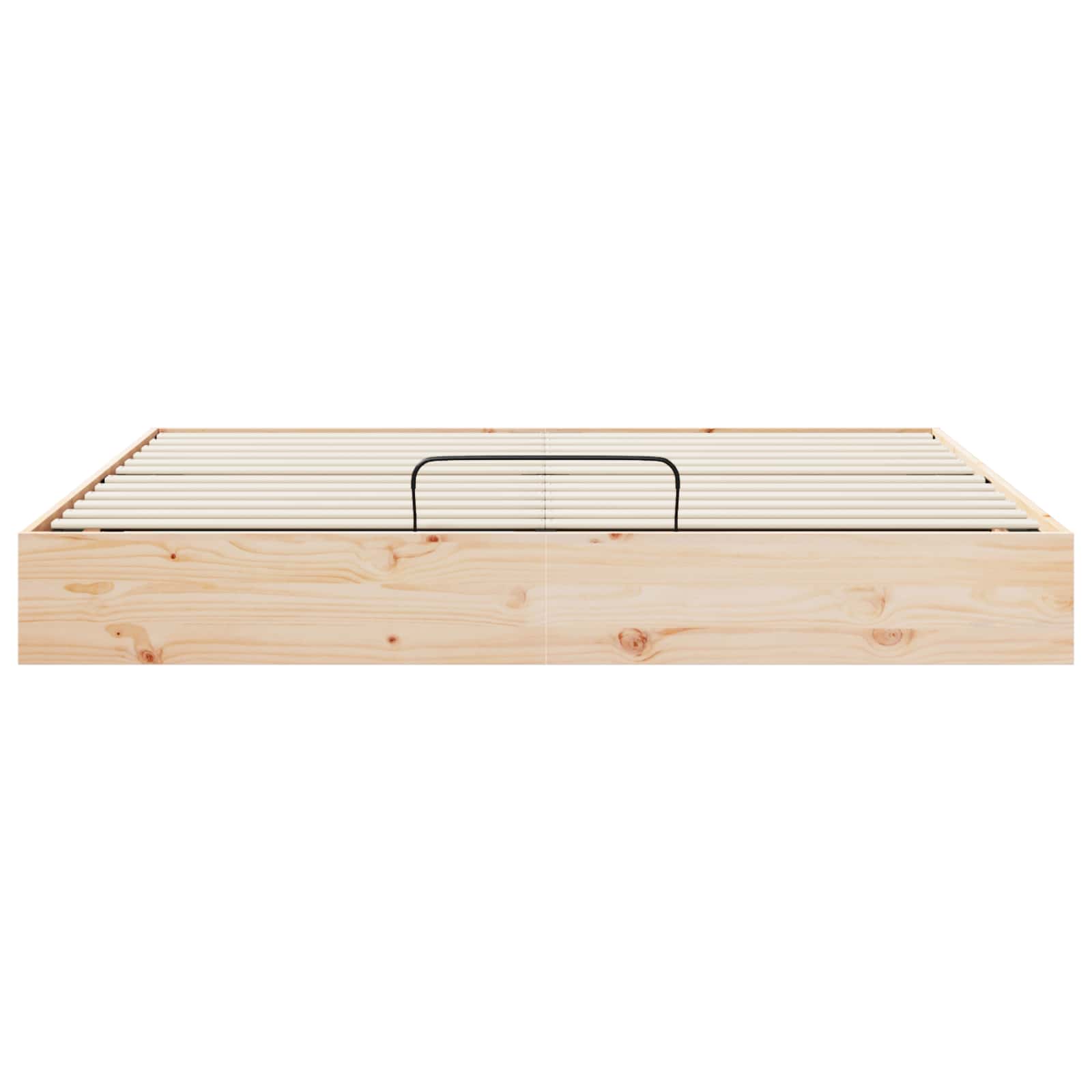Ottoman Bettgestell mit Stauraum Natur 200 x 200 cm
