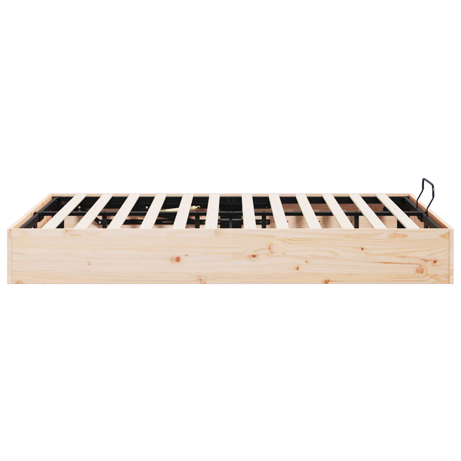 Ottoman Bettgestell mit Stauraum Natur 200 x 200 cm