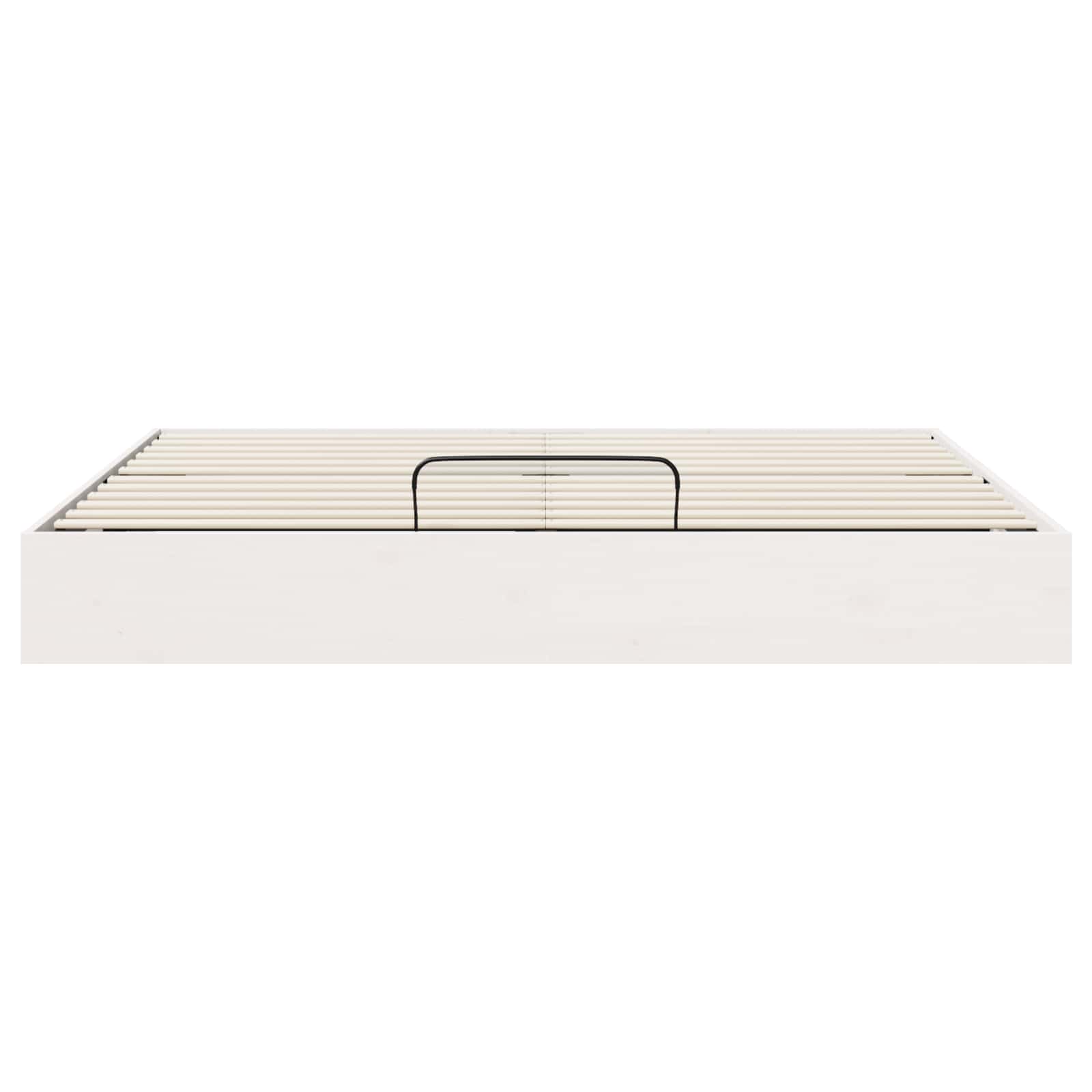 Ottoman Bettgestell mit Stauraum Weiß 200 x 200 cm