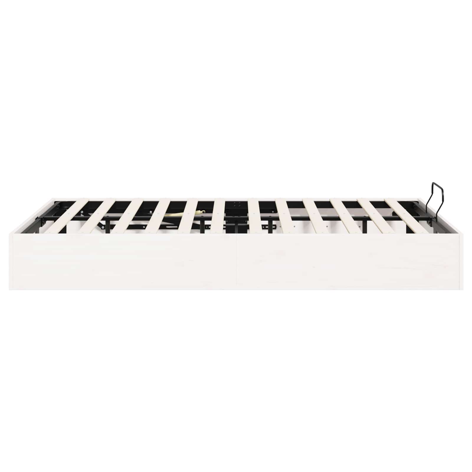 Ottoman Bettgestell mit Stauraum Weiß 200 x 200 cm