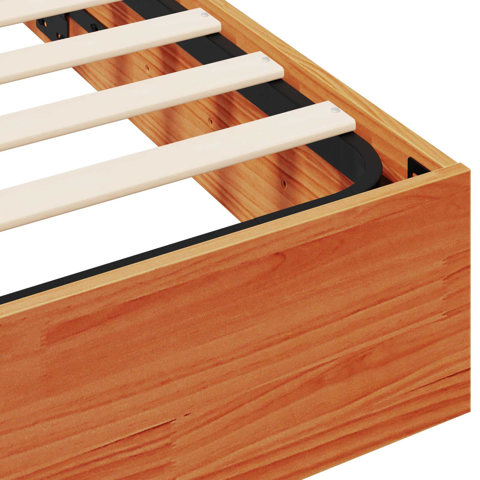 Ottoman Bettgestell mit Stauraum Wachsbraun 200 x 200 cm