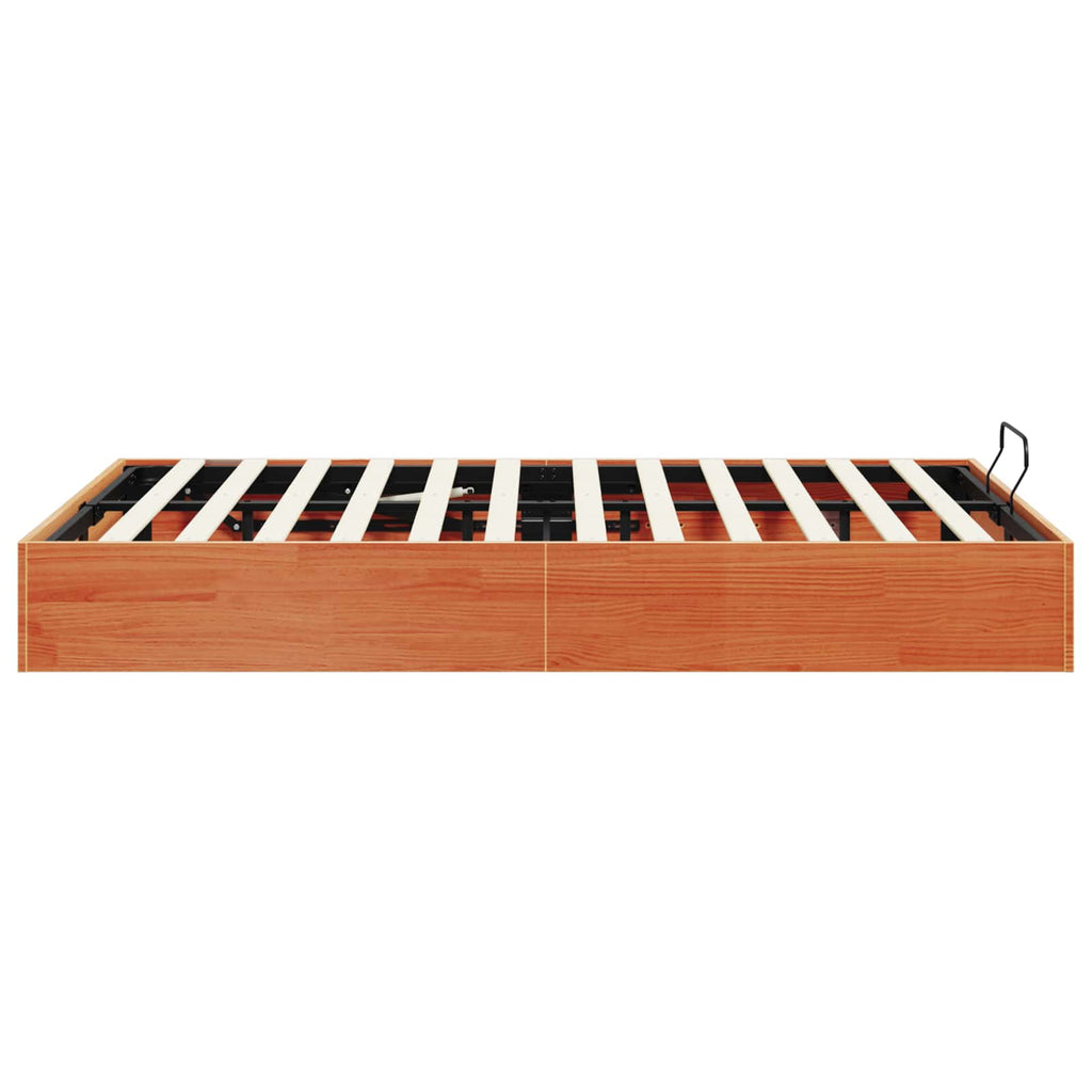 Ottoman Bettgestell mit Stauraum Wachsbraun 200 x 200 cm