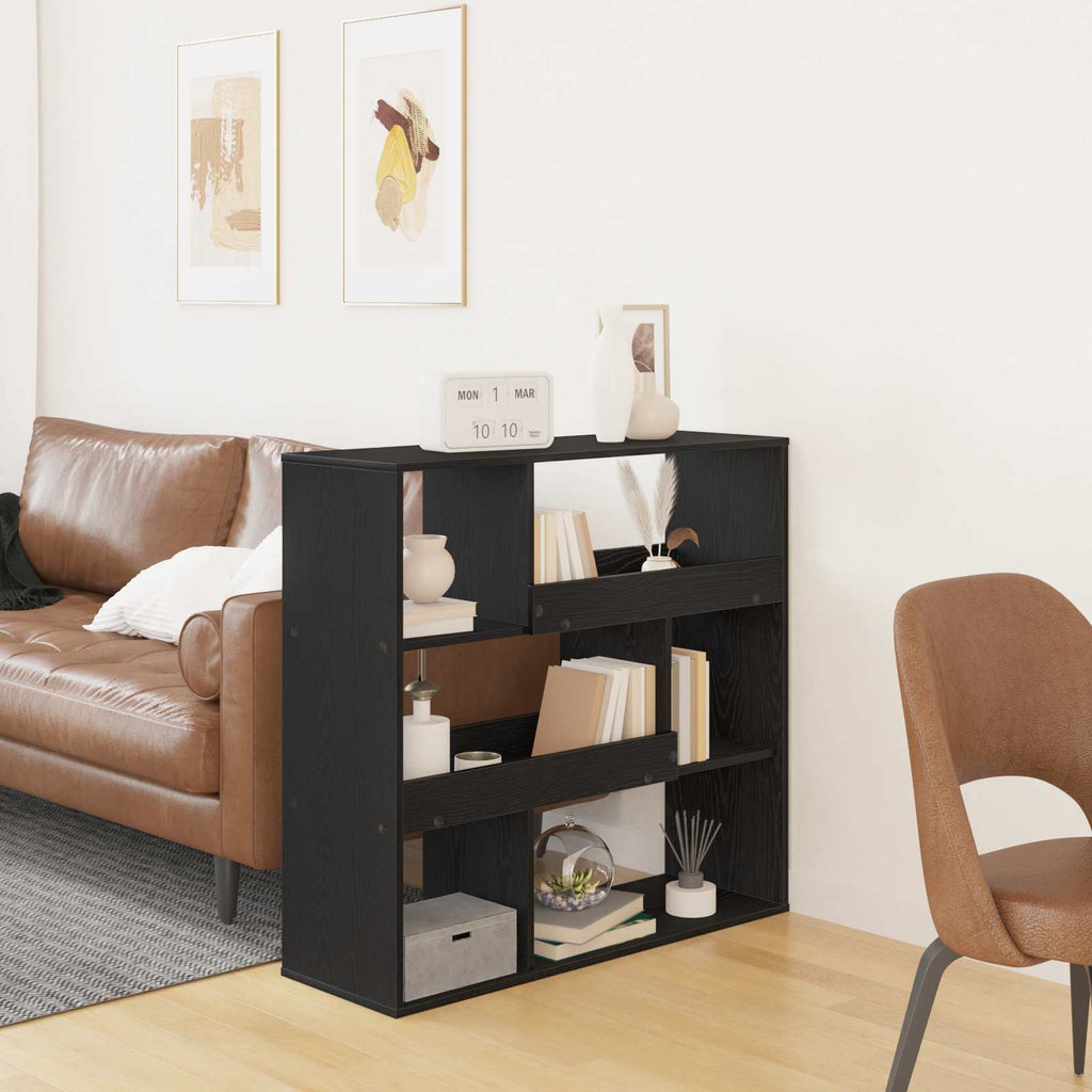 Bücherregal Schwarz Eichen-Optik 100 x 33 x 94,5 cm