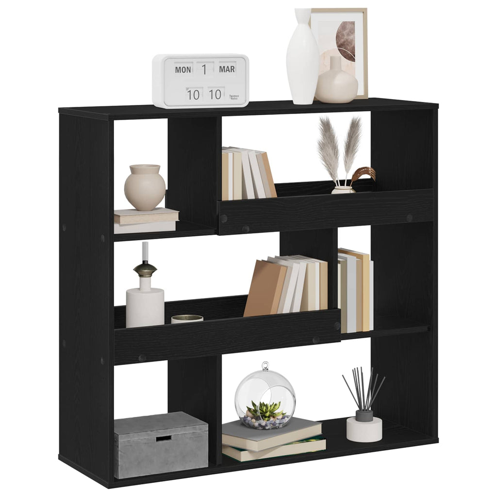 Bücherregal Schwarz Eichen-Optik 100 x 33 x 94,5 cm