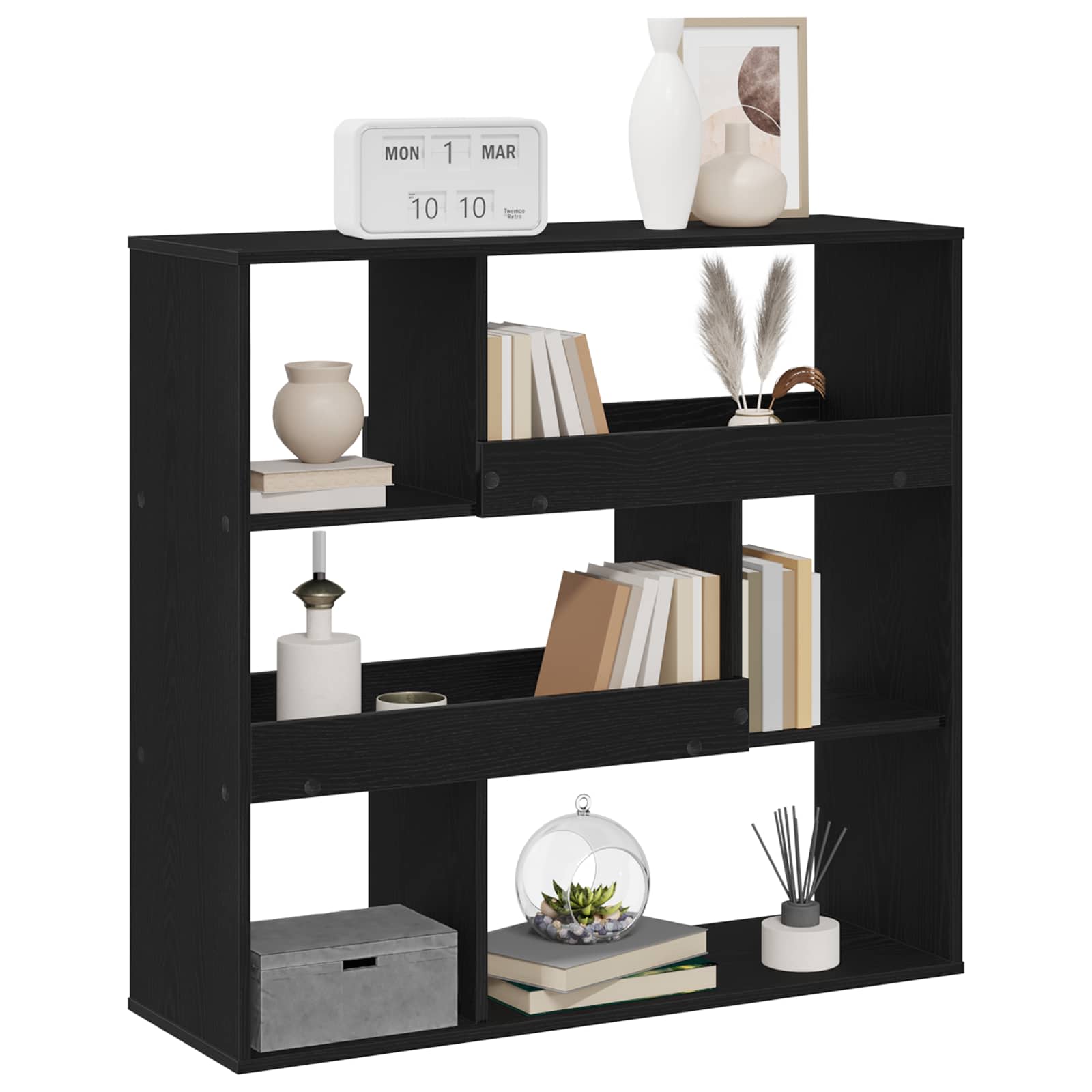 Bücherregal Schwarz Eichen-Optik 100 x 33 x 94,5 cm