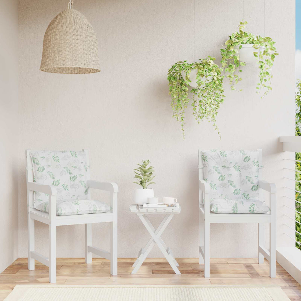 Outdoor-Kissen 2 pcs Feines Blattmuster 100 x 50 x 7 cm
