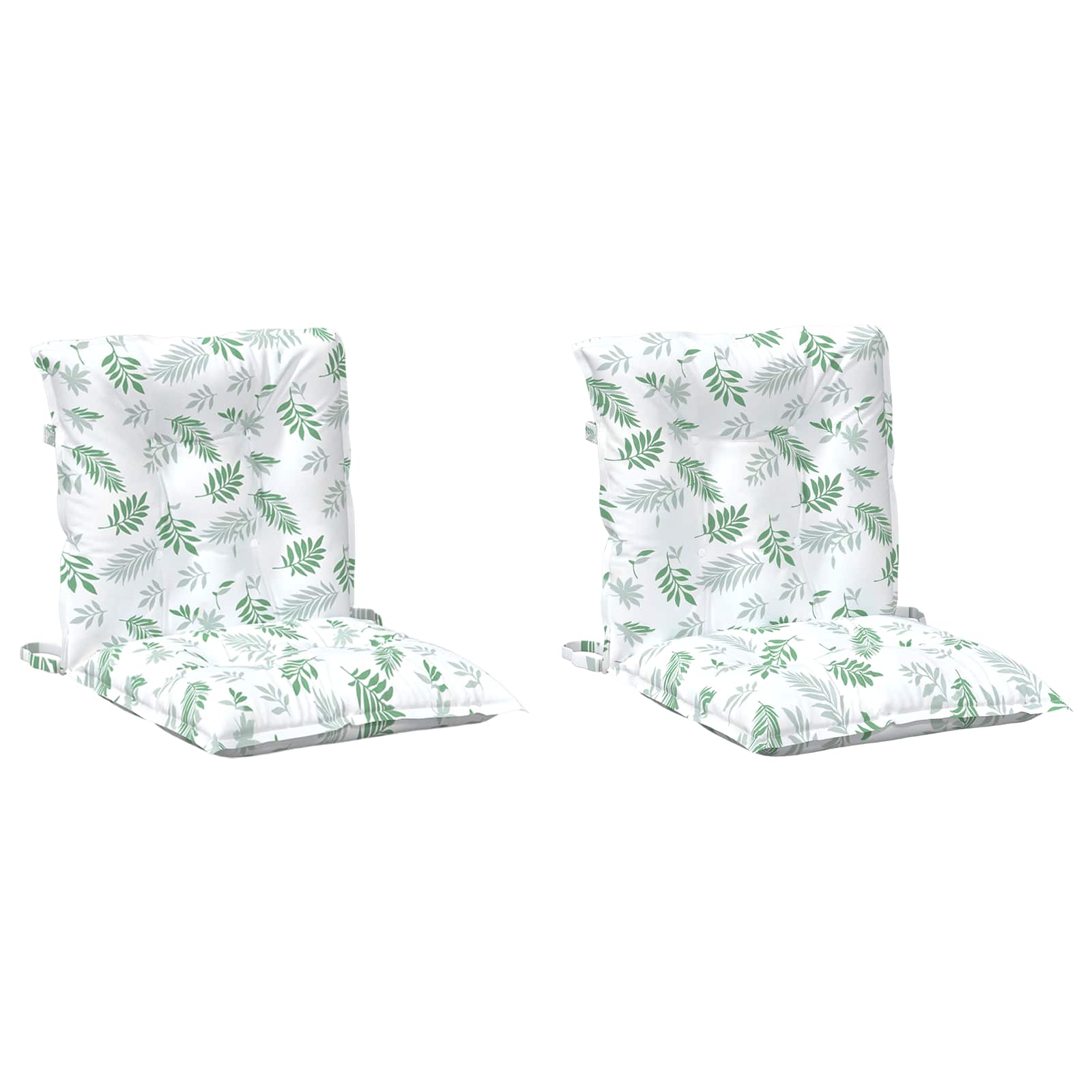 Outdoor-Kissen 2 pcs Feines Blattmuster 100 x 50 x 7 cm