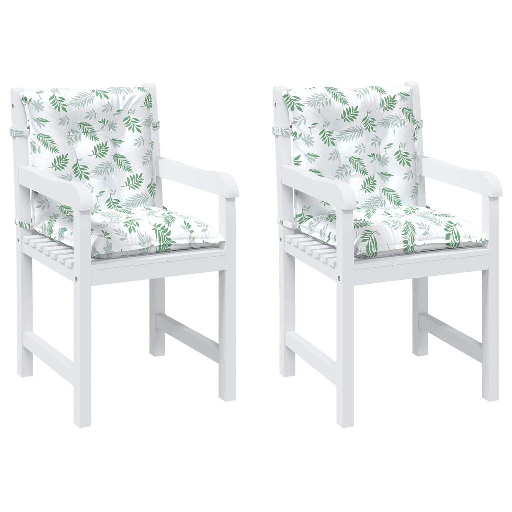Outdoor-Kissen 2 pcs Feines Blattmuster 100 x 50 x 7 cm