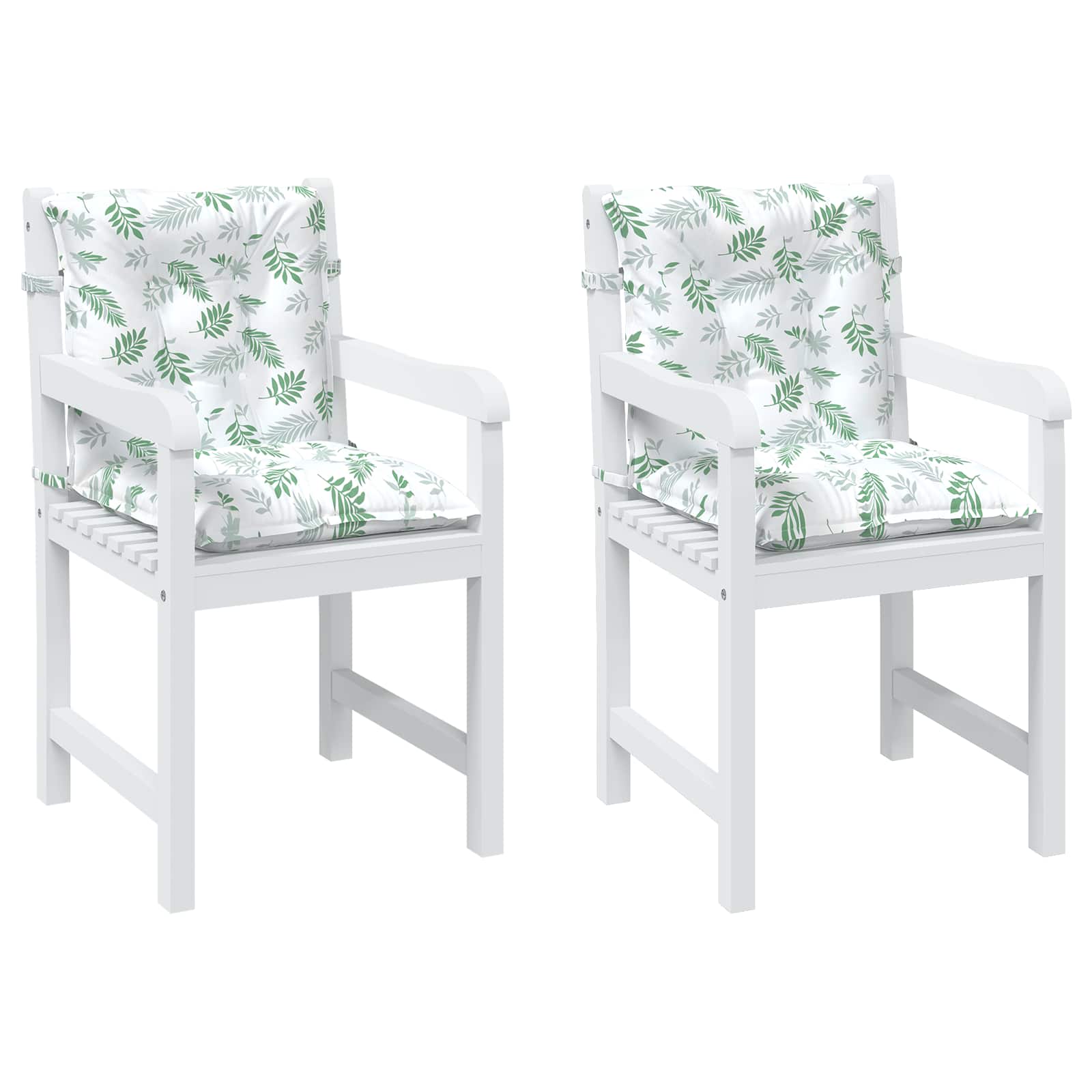 Outdoor-Kissen 2 pcs Feines Blattmuster 100 x 50 x 7 cm
