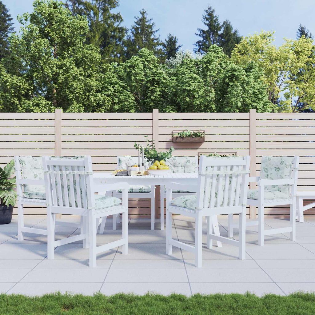 Kissen für draußen 6 pcs Weiß 100 x 50 x 7 cm Stoff