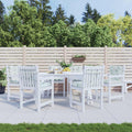 Kissen für draußen 6 pcs Weiß 100 x 50 x 7 cm Stoff