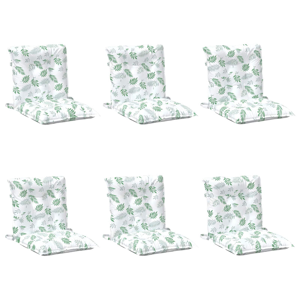 Kissen für draußen 6 pcs Weiß 100 x 50 x 7 cm Stoff