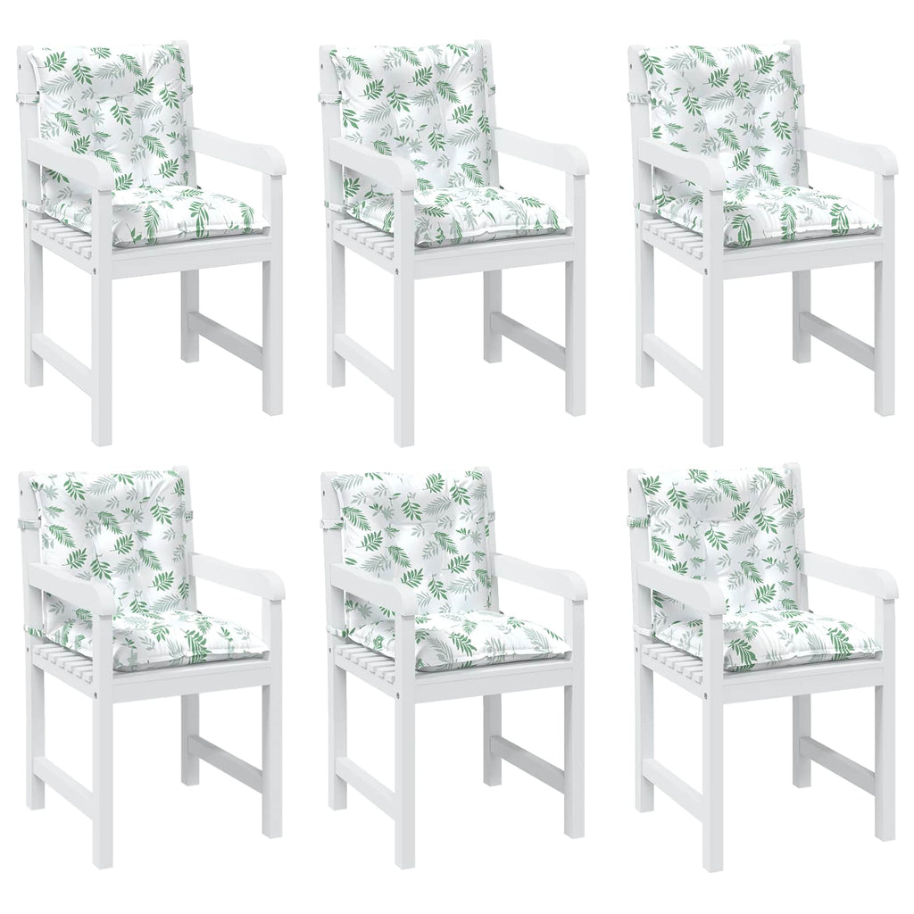 Kissen für draußen 6 pcs Weiß 100 x 50 x 7 cm Stoff