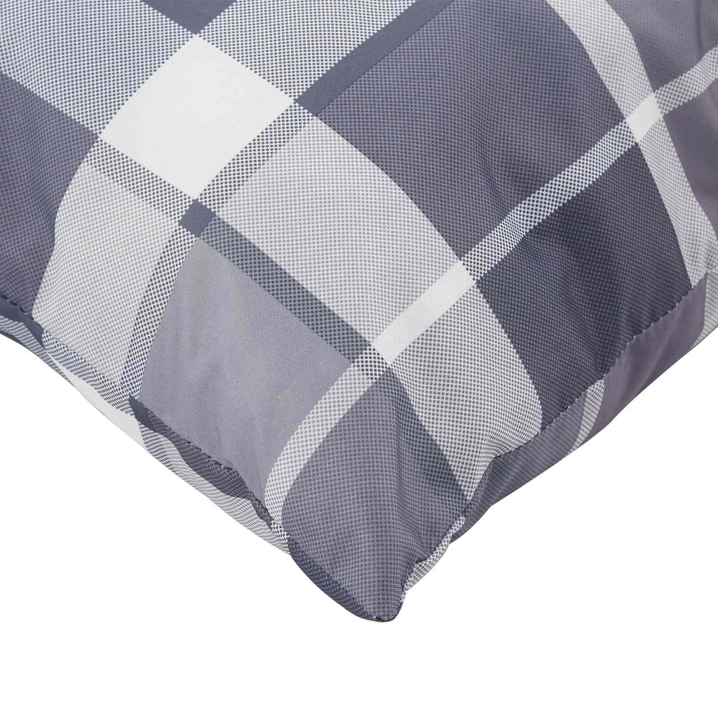 Kissen für draußen Kariert 4 pcs Grau kariert 40 x 40 cm Stoff
