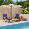 Kissen für draußen 2 pcs Marineblau 180 x 55 x 7 cm Stoff