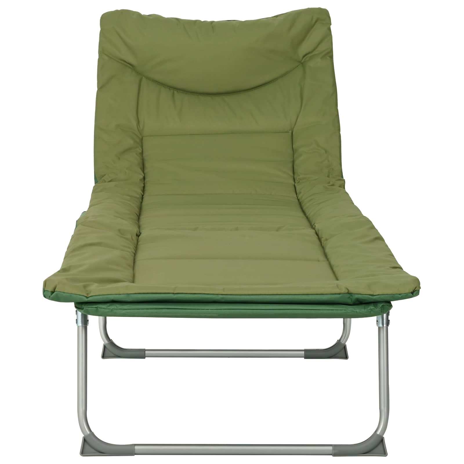 Klappbare Sonnenliege mit Kissen 2 pcs Dunkelgrün