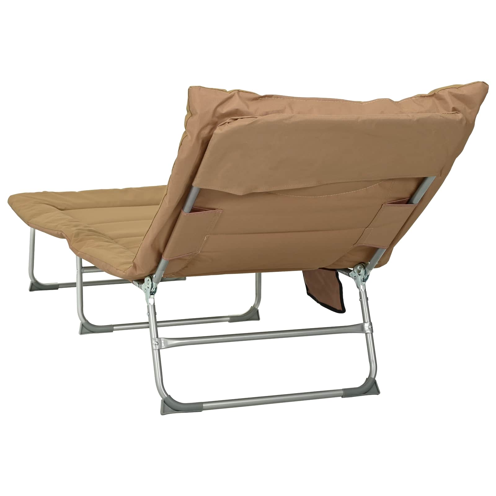 Klappbare Sonnenliege mit Kissen 2 pcs Beige
