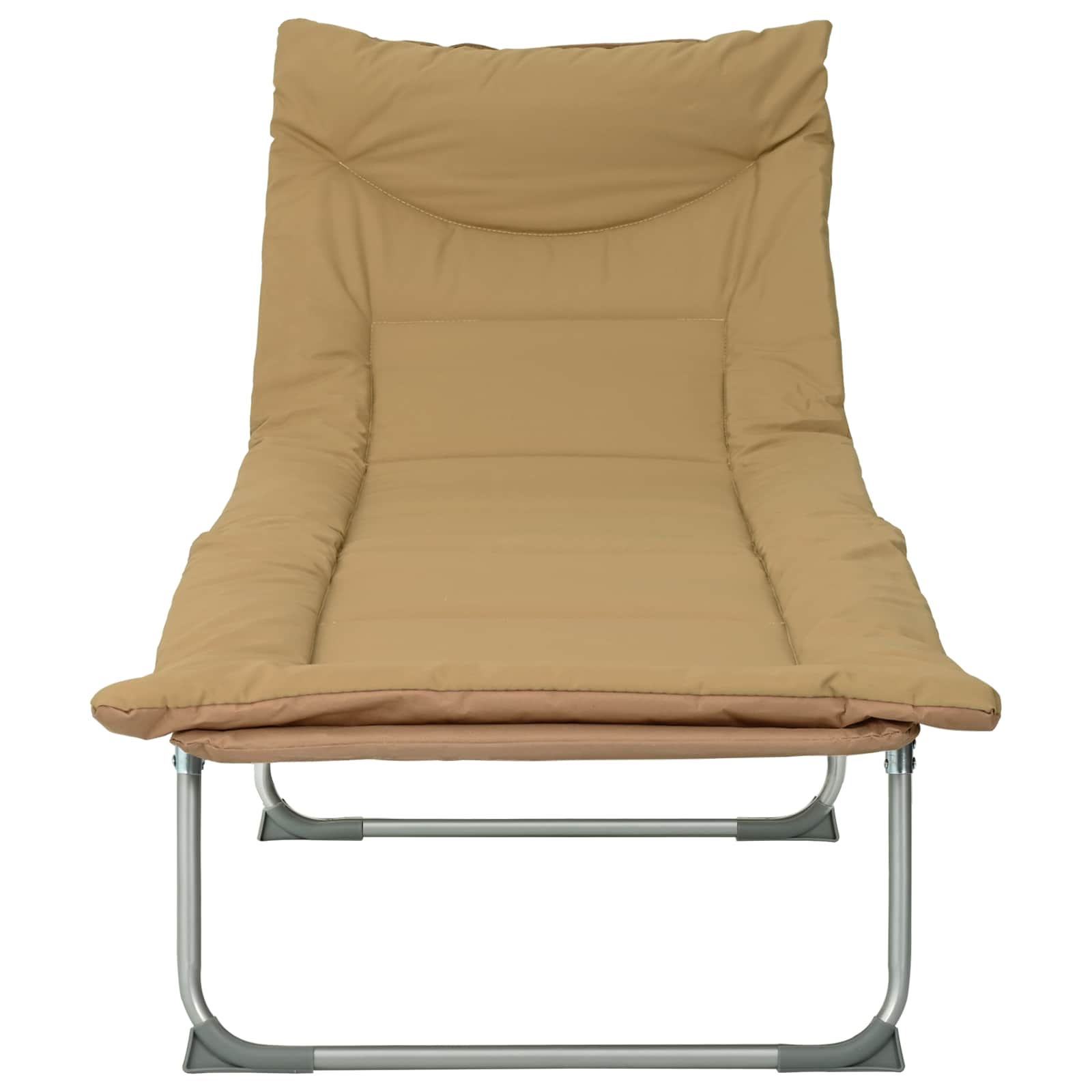 Klappbare Sonnenliege mit Kissen 2 pcs Beige