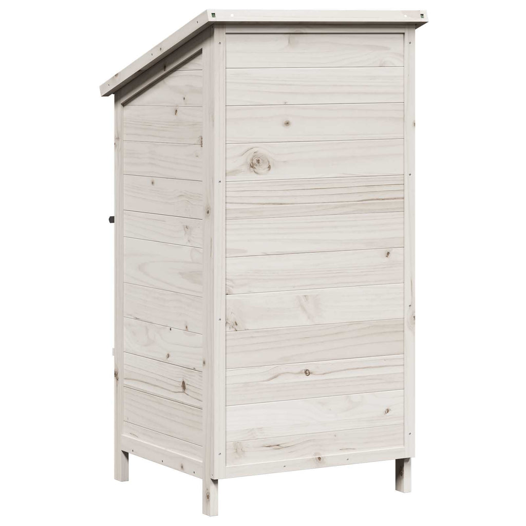 Gartenschuppen Weiß 59 x 56 x 113,5 cm Massivholz aus Fichte