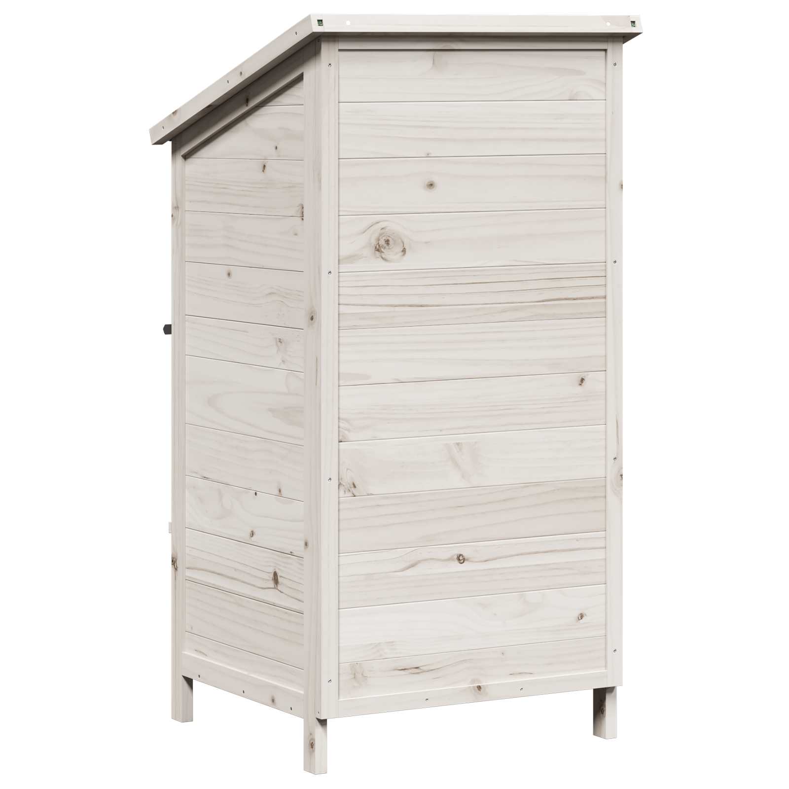 Gartenschuppen Weiß 59 x 56 x 113,5 cm Massivholz aus Fichte