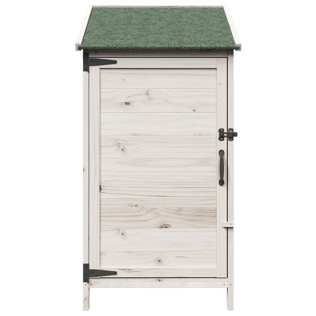 Gartenschuppen Weiß 59 x 56 x 113,5 cm Massivholz aus Fichte