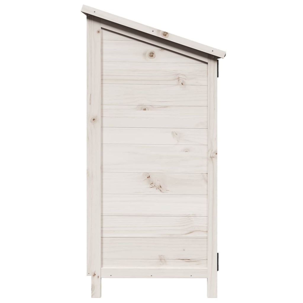 Gartenschuppen Weiß 59 x 56 x 113,5 cm Massivholz aus Fichte