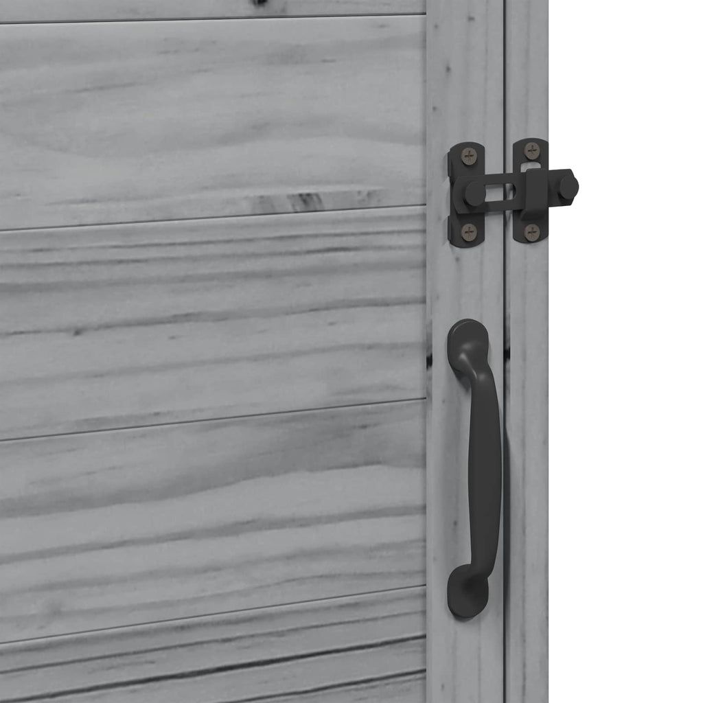 Gartenschuppen Grau 59 x 56 x 113,5 cm Massivholz aus Fichte